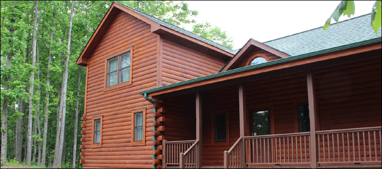 Log Home Staining in Mount Blanchard, Ohio